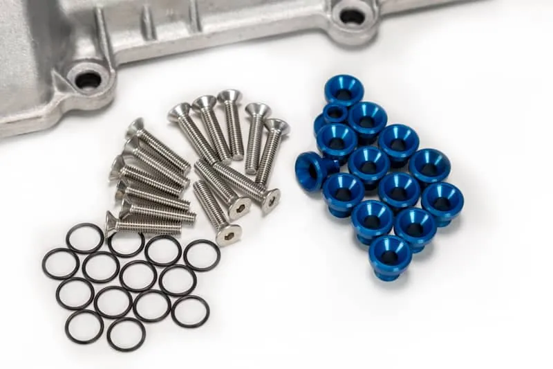 Mazdaspeed valve cover hardware kit blue with raw stainless bolts Mazdaspeed valve cover hardware kit blue with raw stainless bolts