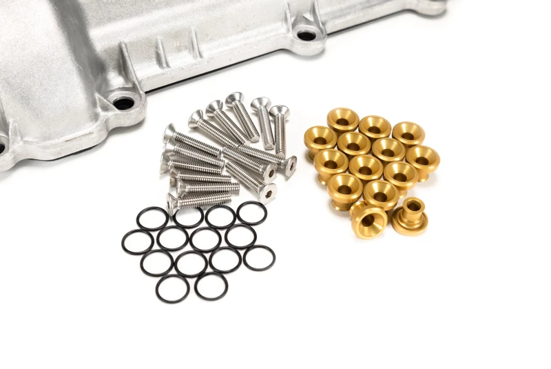 Mazdaspeed valve cover hardware kit gold with raw stainless bolts Mazdaspeed valve cover hardware kit gold with raw stainless bolts