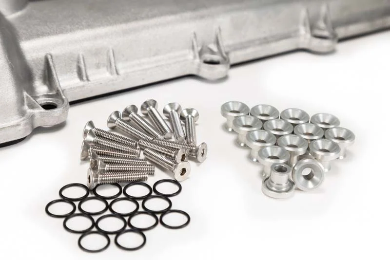 Mazdaspeed valve cover hardware kit raw aluminum with raw stainless bolts Mazdaspeed valve cover hardware kit raw aluminum with raw stainless bolts