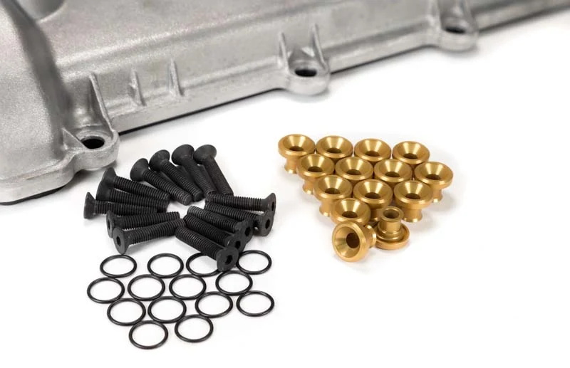 Mazdaspeed valve cover hardware kit gold with black stainless bolts Mazdaspeed valve cover hardware kit gold with black stainless bolts