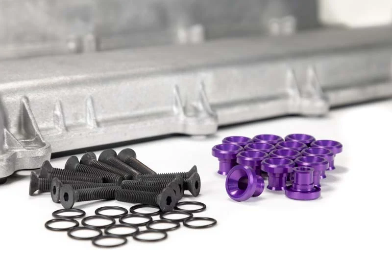 Mazdaspeed valve cover hardware kit purple with black stainless bolts Mazdaspeed valve cover hardware kit purple with black stainless bolts