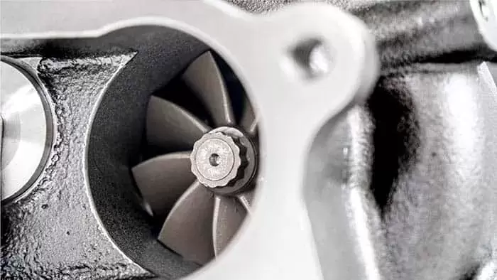 High flow 9-blade turbine wheel reduces weight for fast response and low RPM spool from your DISI powered Mazdaspeed High flow 9-blade turbine wheel reduces weight for fast response and low RPM spool from your DISI powered Mazdaspeed